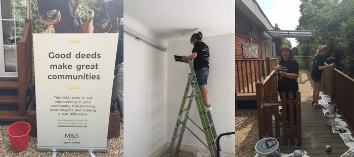 M&S volunteers help out