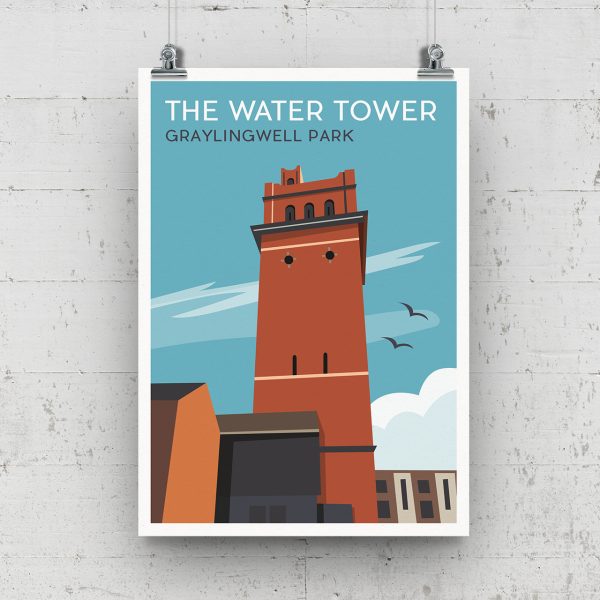 the Water Tower Graylingwell Poster