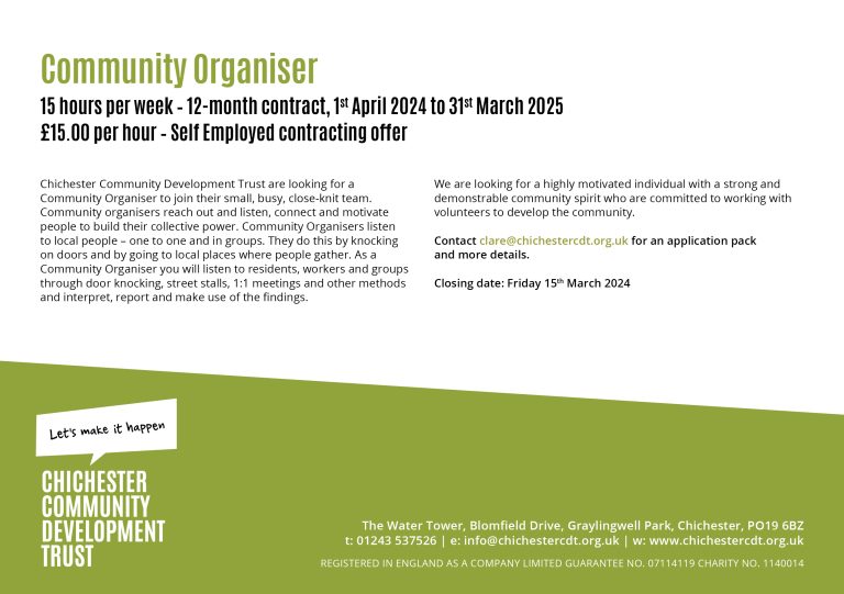 Read more about the article We are looking for a Community Organiser!