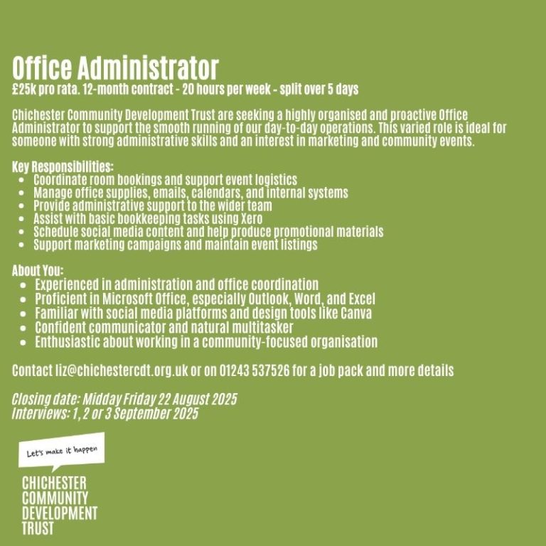 Read more about the article We’re hiring: Join CCDT as our new Office Administrator