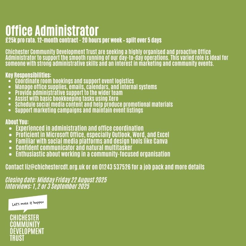 You are currently viewing We’re hiring: Join CCDT as our new Office Administrator