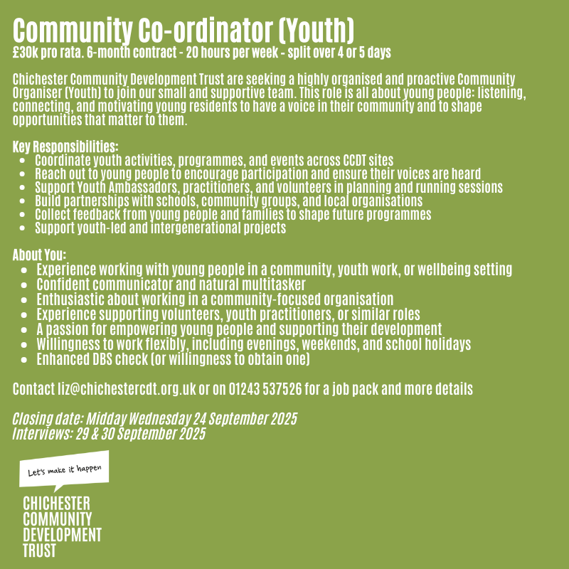 You are currently viewing We’re Hiring: Community Co-ordinator (Youth)