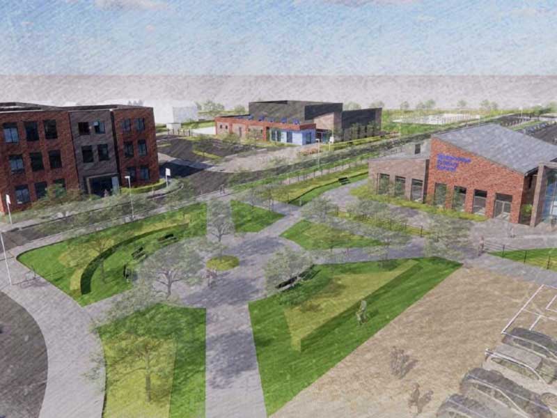 Arcitects visual of Minerva Heights Community Centre