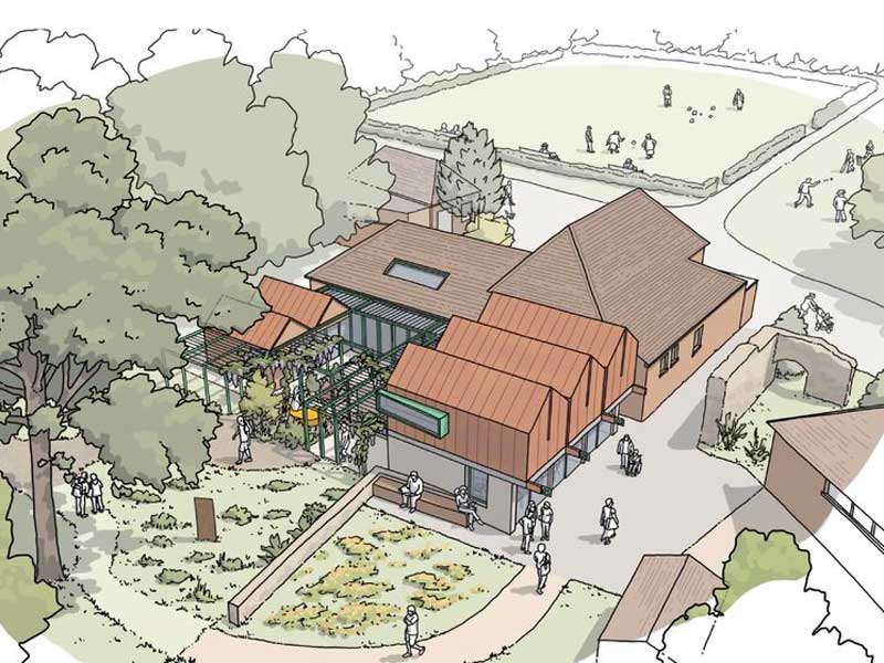 Architects visual of Red Brick Pavilion Priory Park